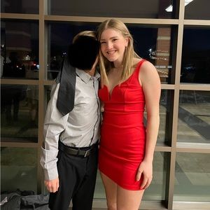 Women’s medium red Express homecoming dress